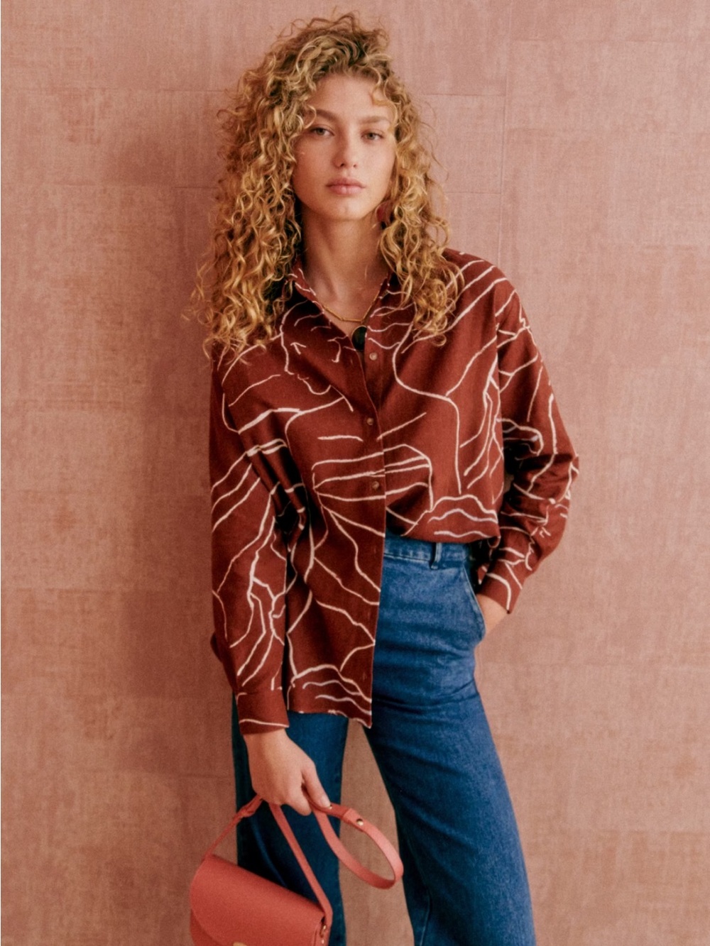 Sezane x Roberto Ruspoli - Maxy Shirt in Hestia - Size 34